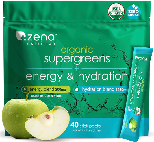 Organic Super Greens Energy & Hydration Powder for Wellness