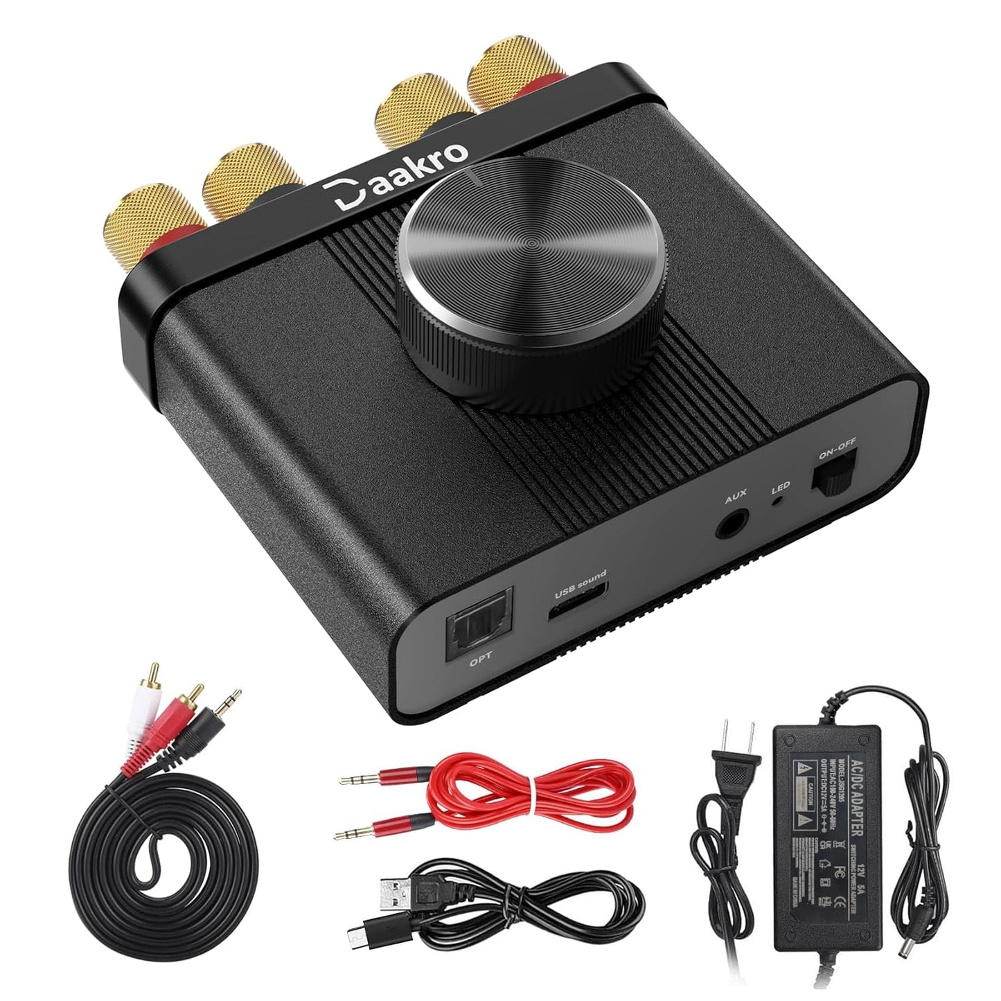 AK30 Mini Bluetooth Amplifier for Passive Speakers - 50W+50W