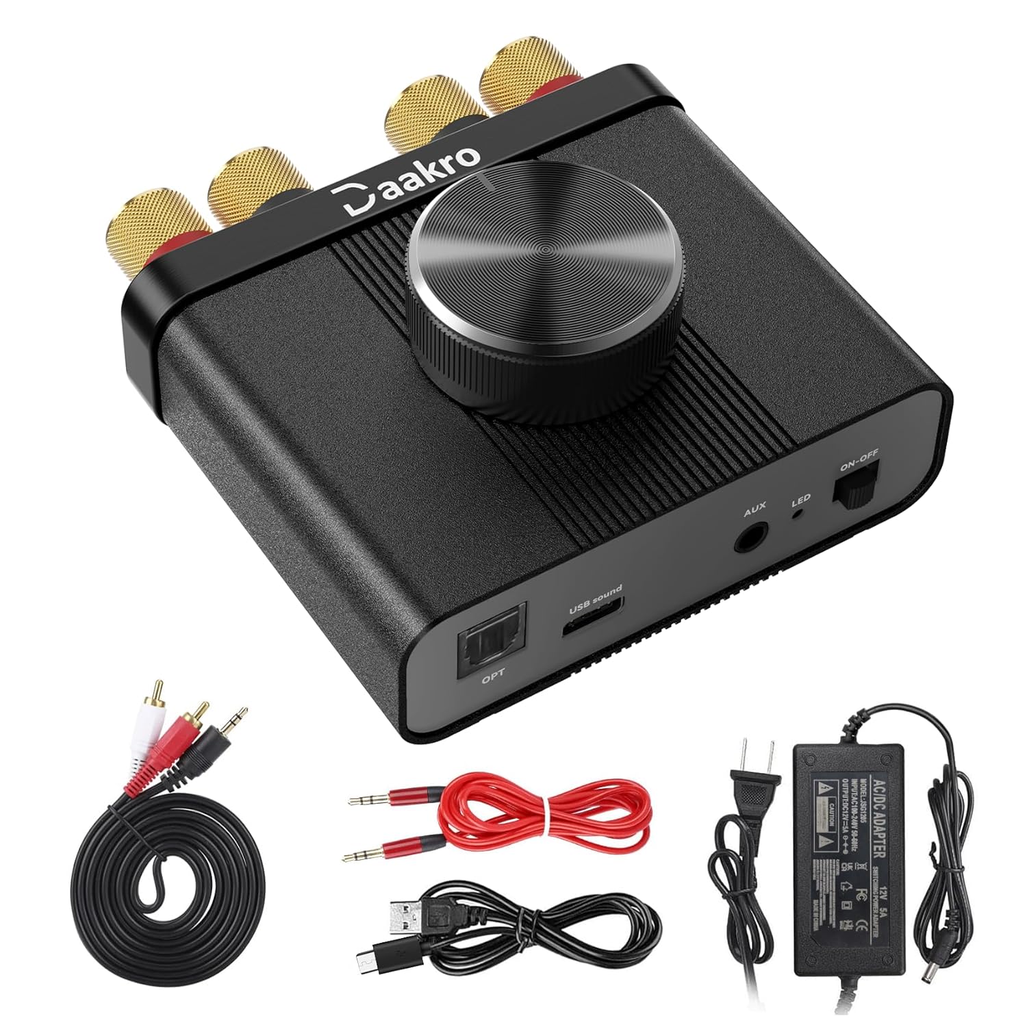 AK30 Mini Bluetooth Amplifier for Passive Speakers - 50W+50W