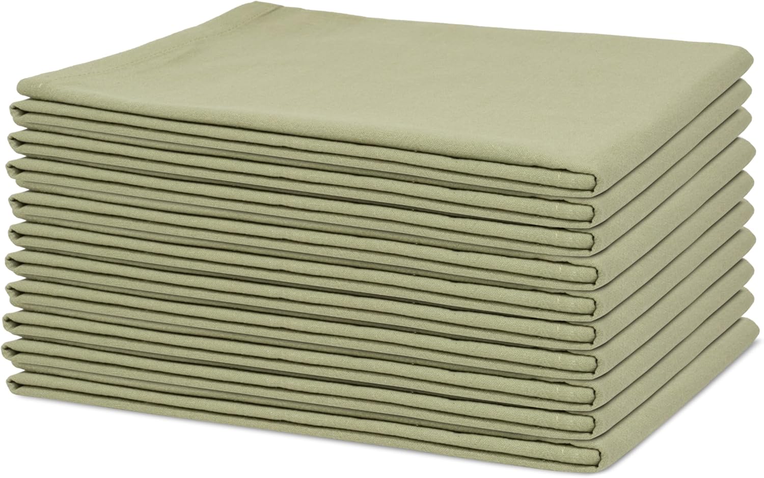 Organic Cotton Sage Flour Sack Kitchen Towels - 10 Pack for Home