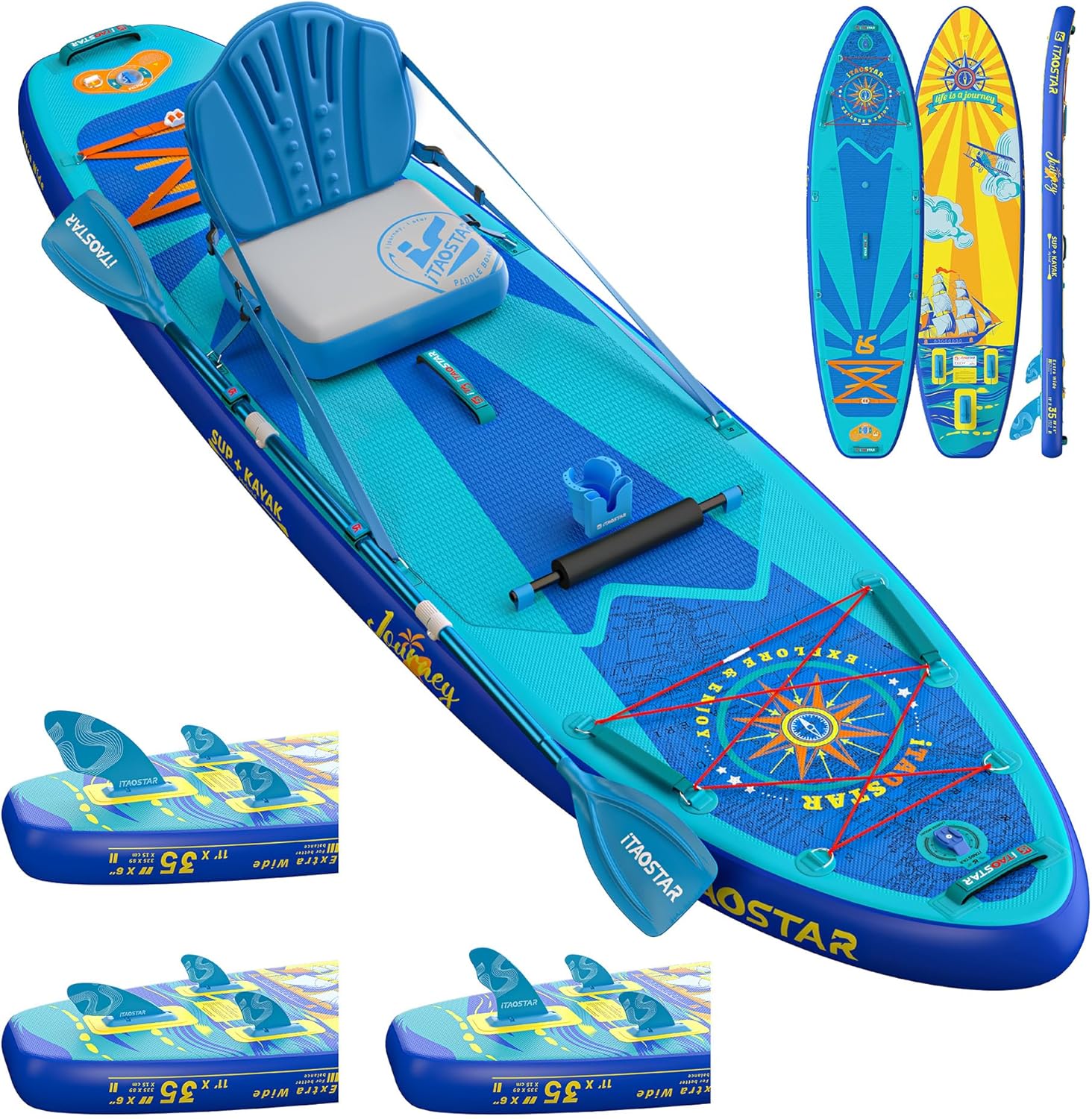 Journey Extra Wide Paddle Board for All Skill Levels and Fun