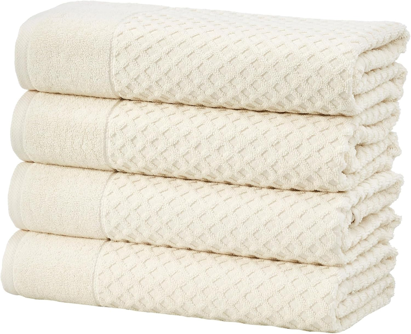 Great Bay Home Ivory Bath Towels - Soft, Absorbent, Durable Set