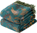 Boho Throw Blanket 100% Cotton Soft Throw - Lightweight All-Season