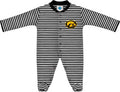 Creative Knitwear College Baby Striped Footed Romper for Game Day