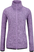 Women's Speckled Fleece Zip Up Sweater Jacket - Lightweight Comfort
