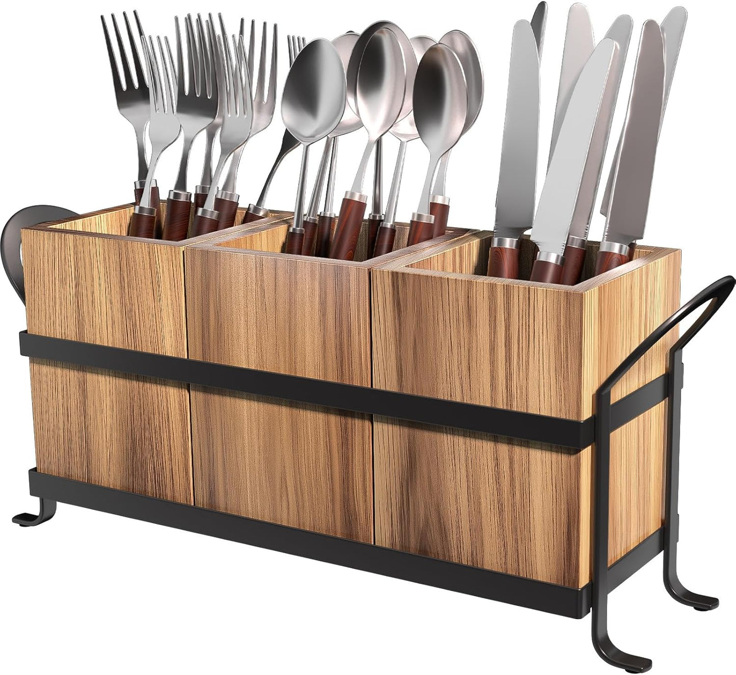 Utensil Holder for Party - Stylish Cutlery Caddy with Handle