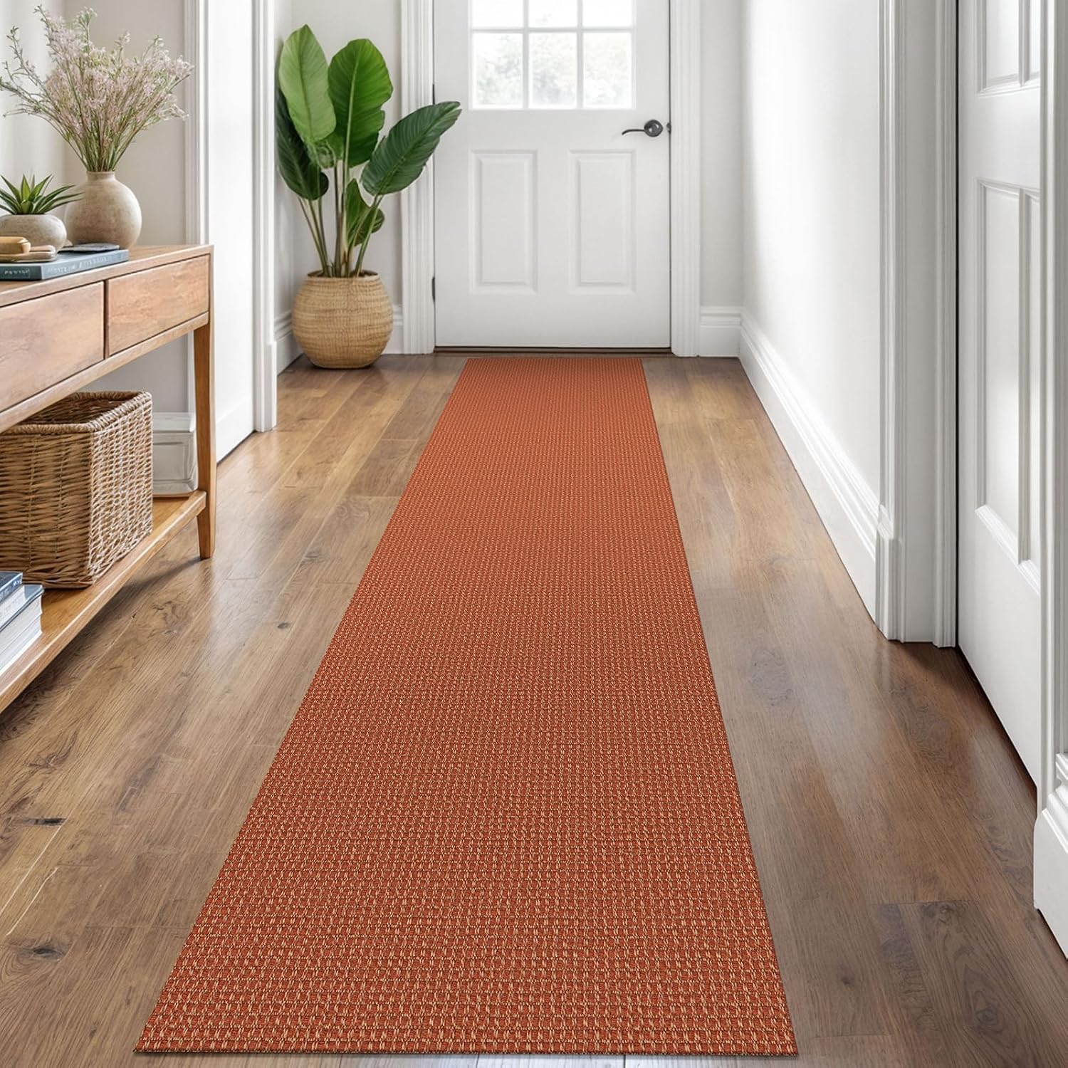 KOZYFLY 2x8 ft Washable Non Slip Rubber Backed Hallway Runner