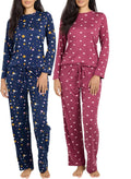 Women's Pajama Set 2 Pack - Soft Breathable Short or Long Sleeve all