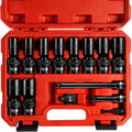 BLACKROBOT 3/8ft Drive Swivel Socket Set, 14 Pieces - Flexible Impact