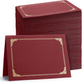Fainne 120 Packs Certificate Holders Bulk - Durable Gold Foil Covers