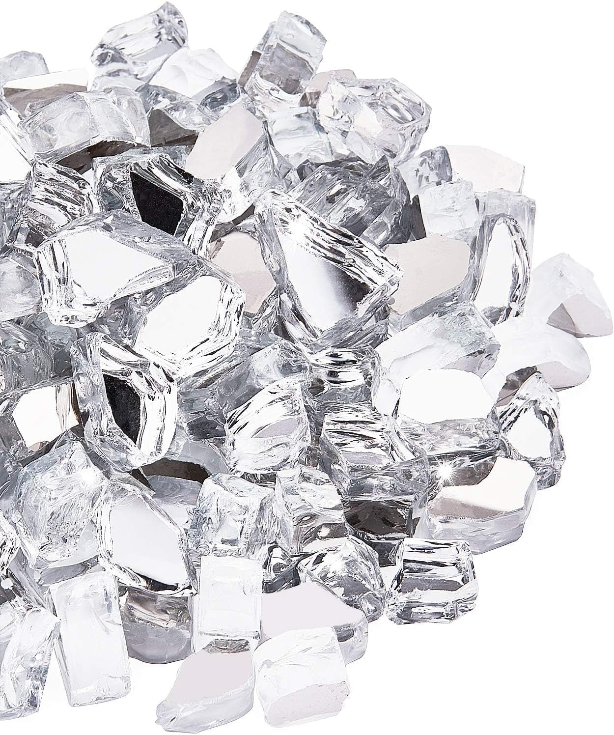 NUPICK 20 lb Reflective Fire Glass for Modern Fire Pits