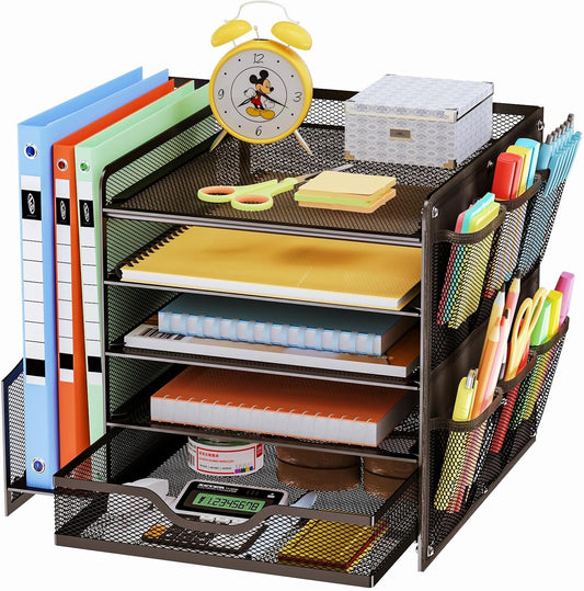 5-Tier Desk Organizer - Ultimate Office Storage Solution!