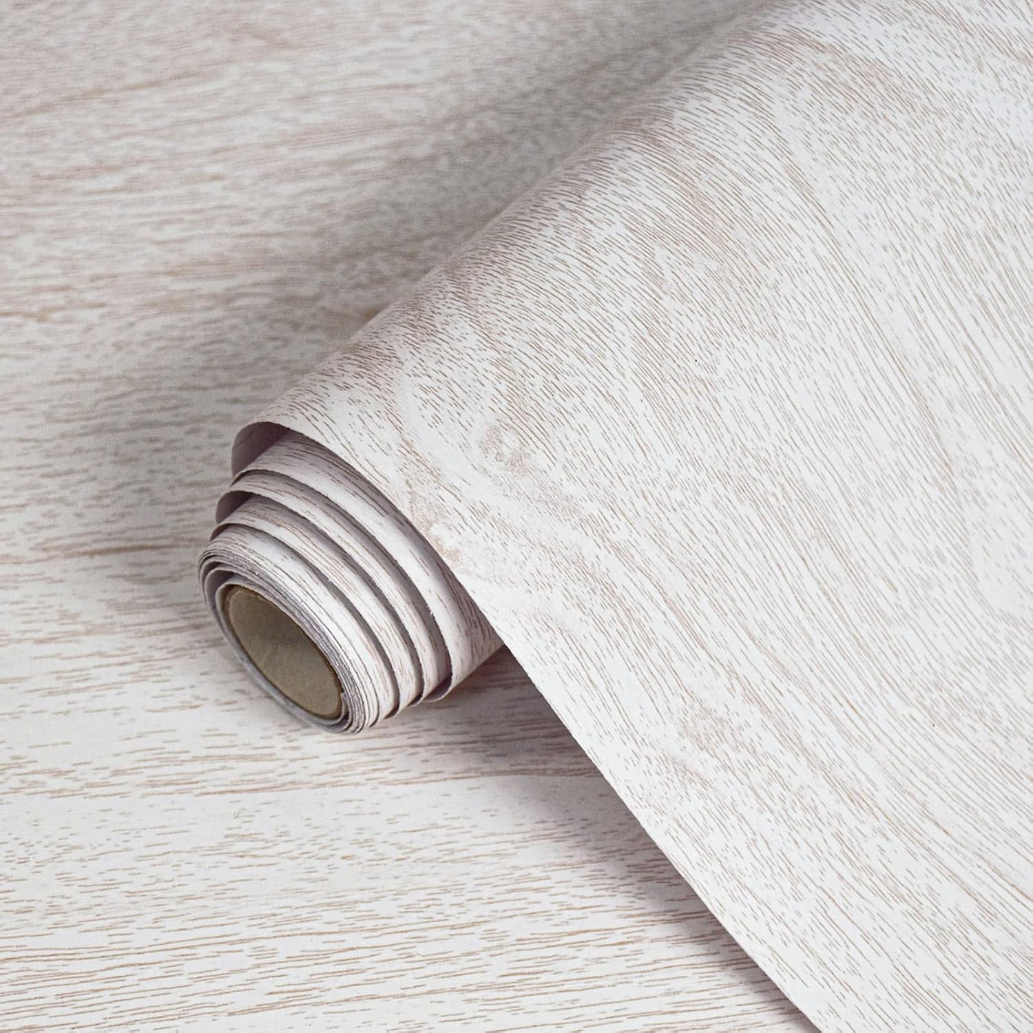 White Wood Contact Paper for Cabinets and Drawers - Easy to Use