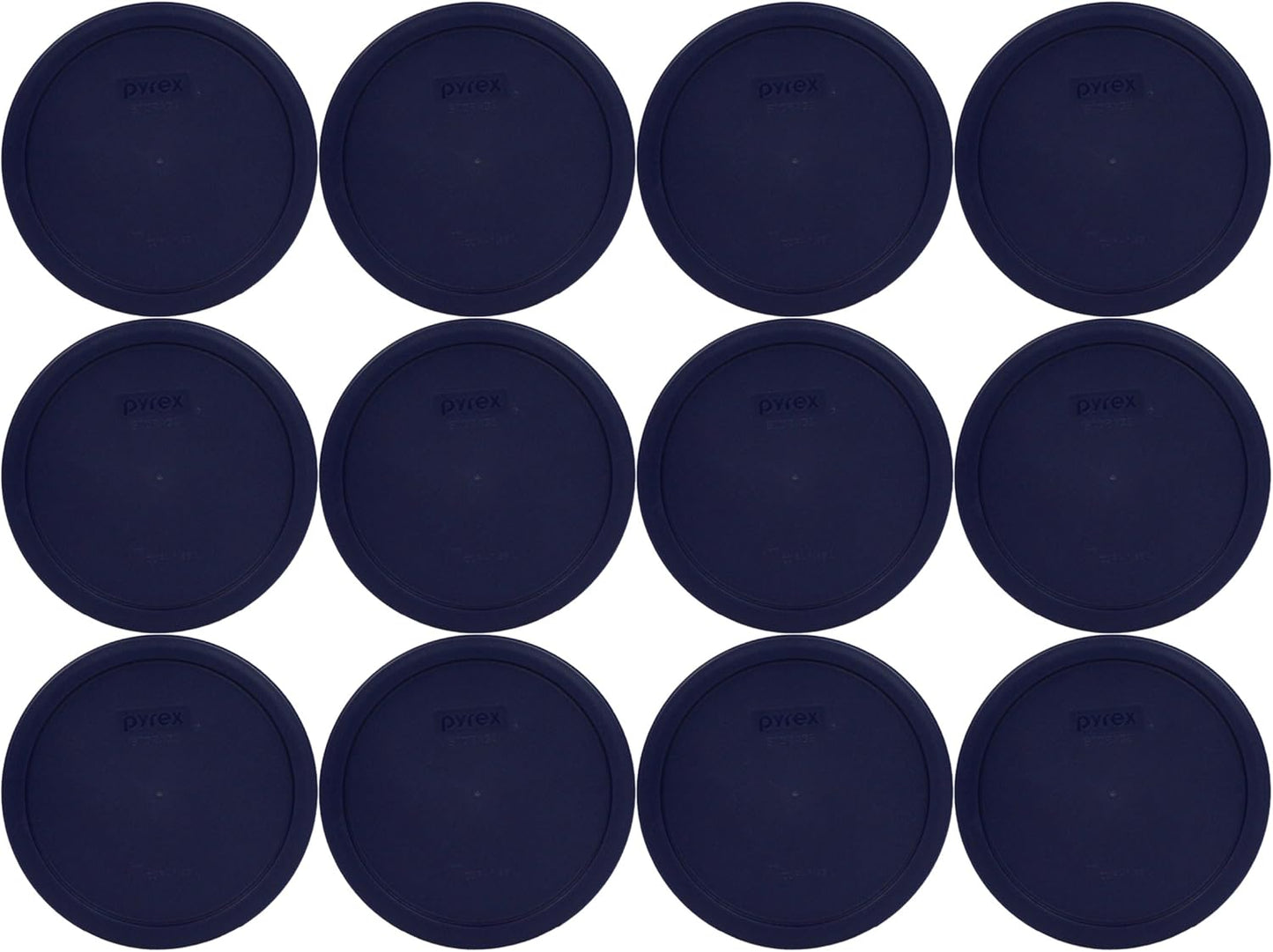 Pyrex 7402-PC 6/7 Cup Blue Food Storage Replacement Lids 12-Pack