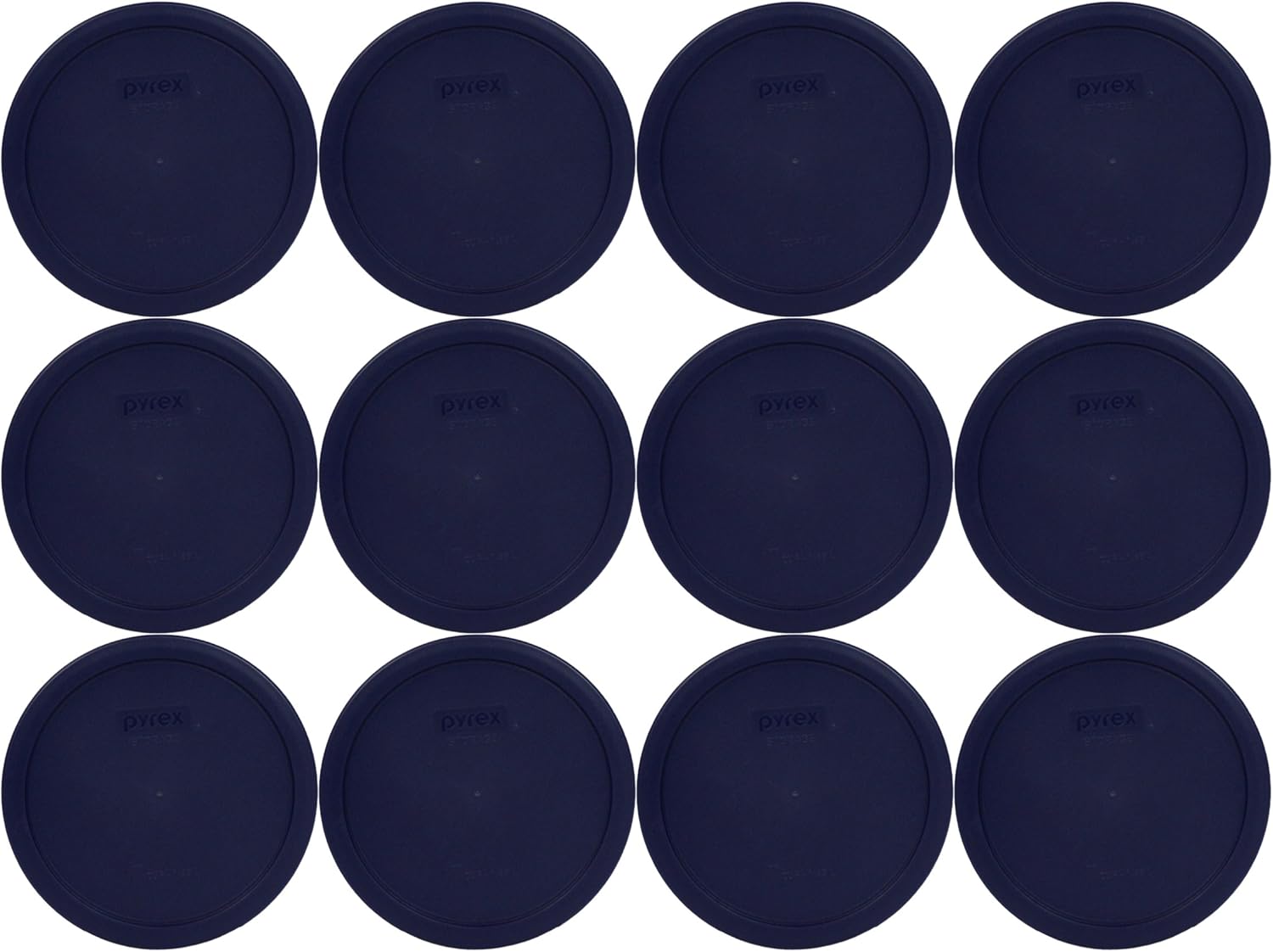 Pyrex 7402-PC 6/7 Cup Blue Food Storage Replacement Lids 12-Pack