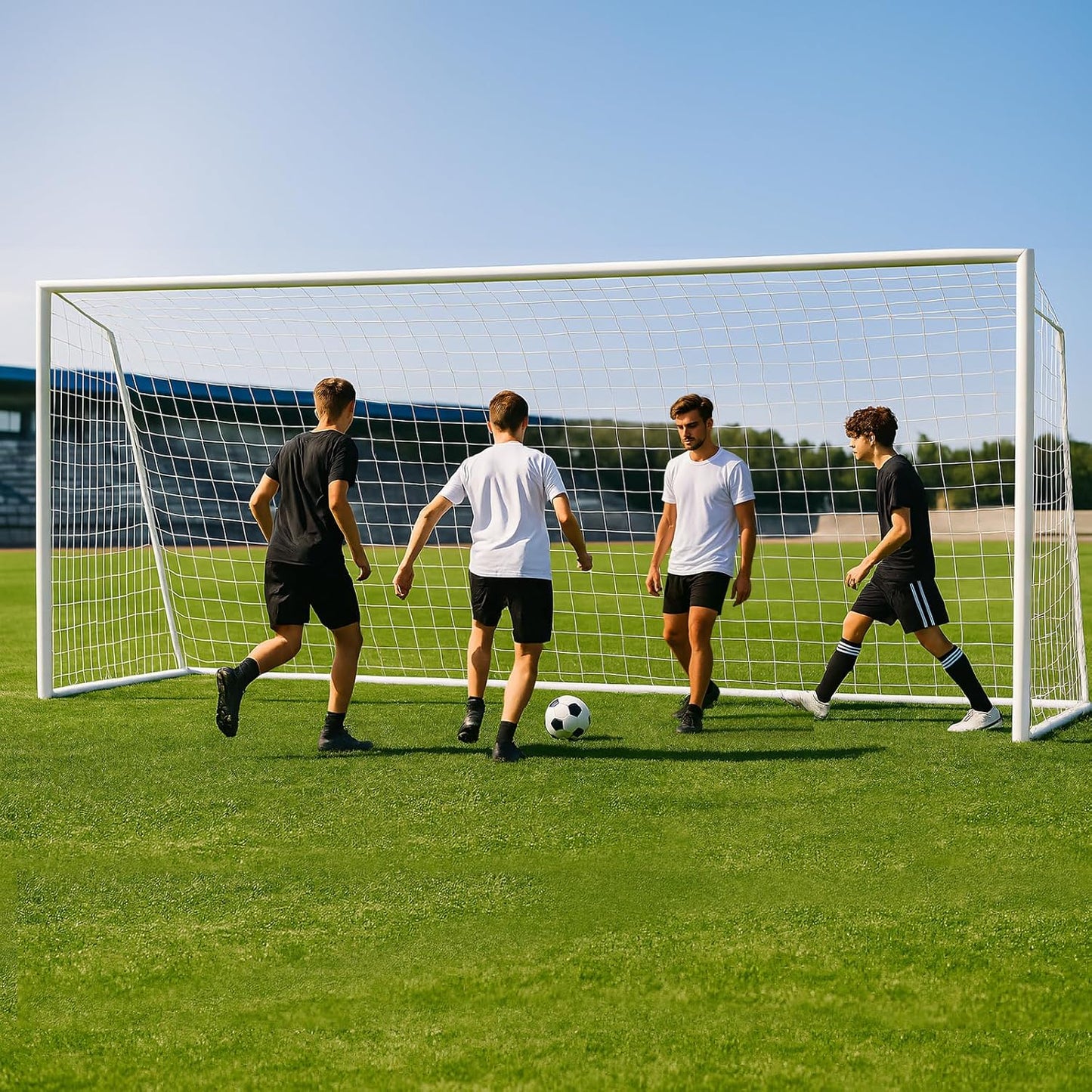MOPHOTO 16x7ft Foldable Soccer Goal for Backyard Training
