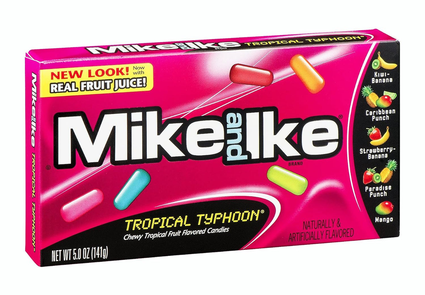 Mike and Ike Tropical Typhoon Candy Pack of 24 for Sweet Treats
