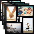 Malden Collage Frame 4-Opening 4x6 Black Matted - Clean Display
