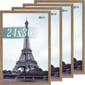 VCK 24x36 Poster Frame Set of 4 - Walnut Gallery Frames