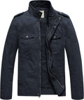 Casual Military Jacket for Men in Washed Cotton by WenVen