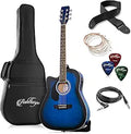 Ashthorpe Full-Size Left-Handed Thinline Acoustic-Electric Guitar