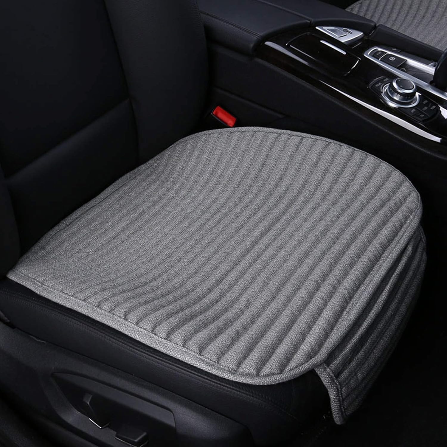 Gray Car Seat Covers with Buckwheat Hulls for Comfort and Style