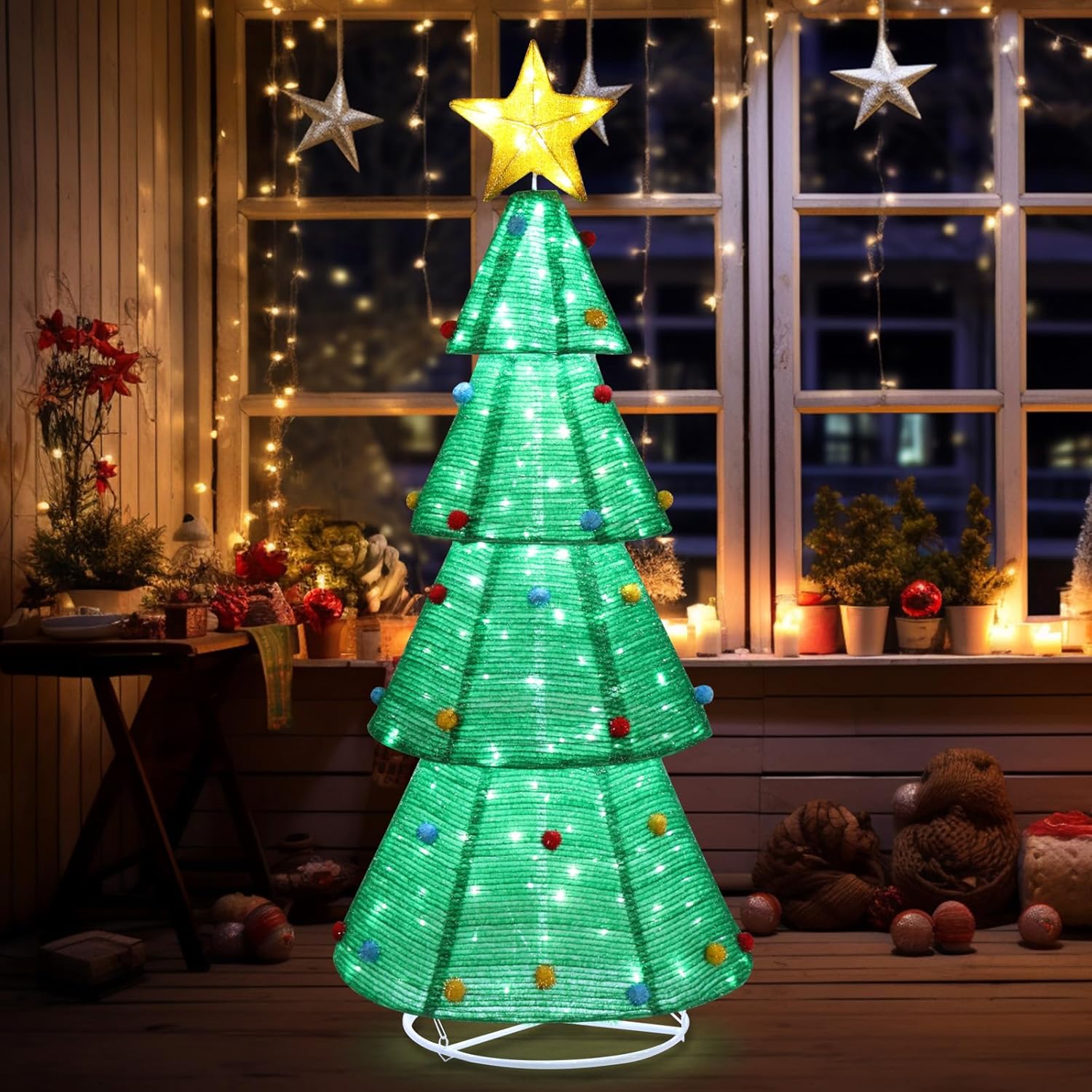 Lighted Christmas Tree Decorations for Outdoor Holiday Fun