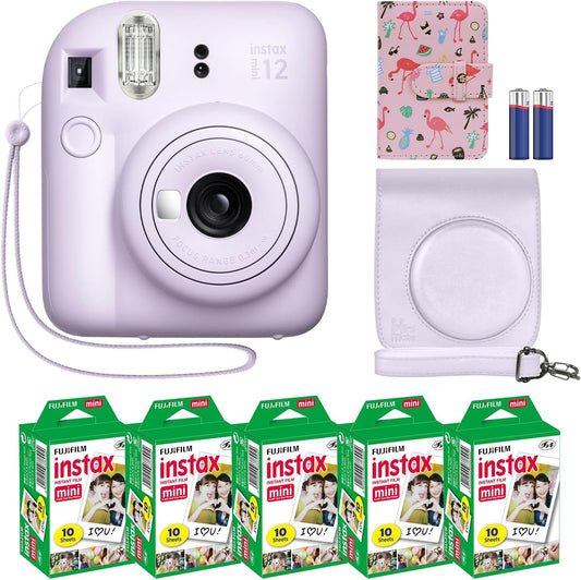 Fujifilm Instax Mini 12 Camera Bundle + Accessories & Film Pack