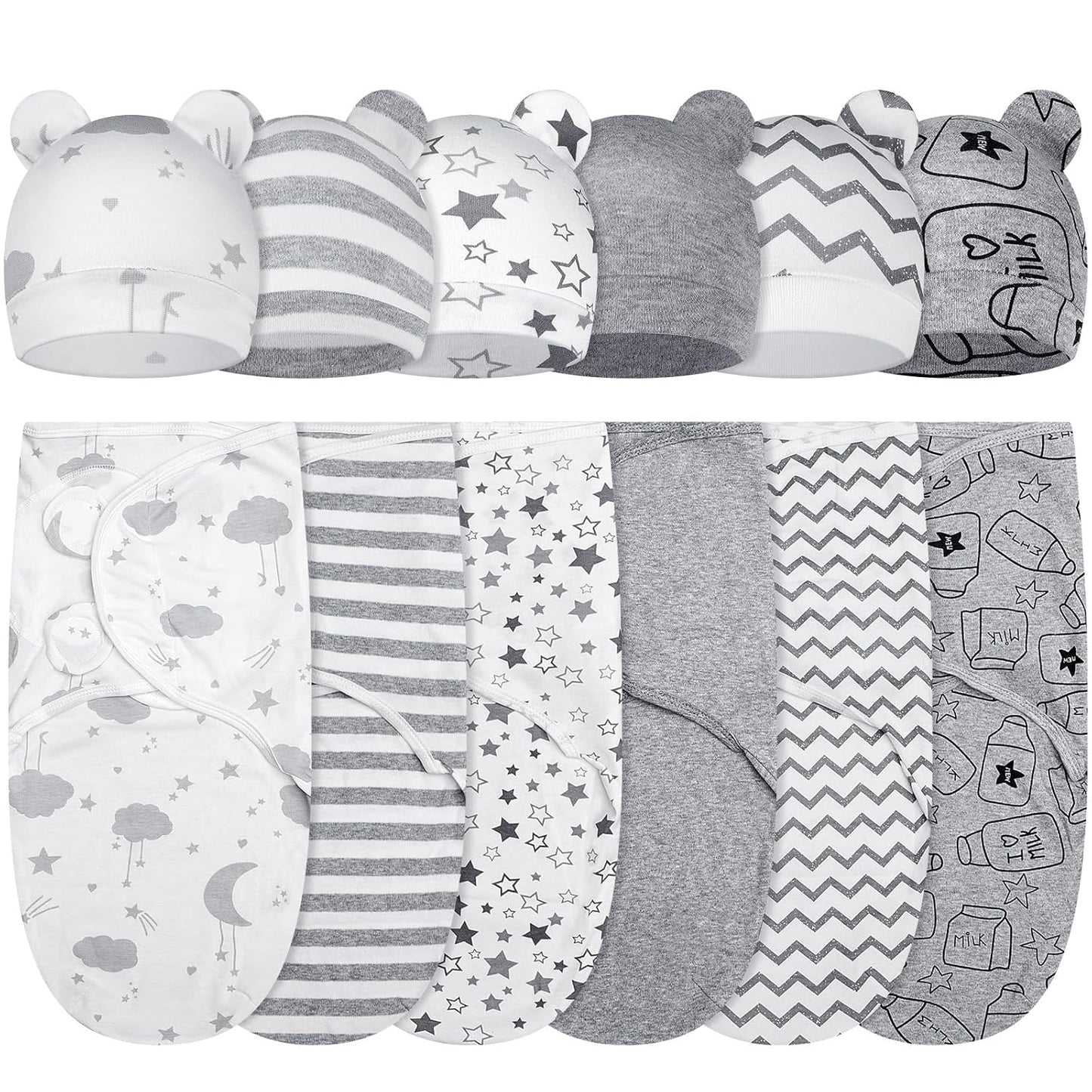 Soft Cotton Baby Swaddle Set - 6 Pack