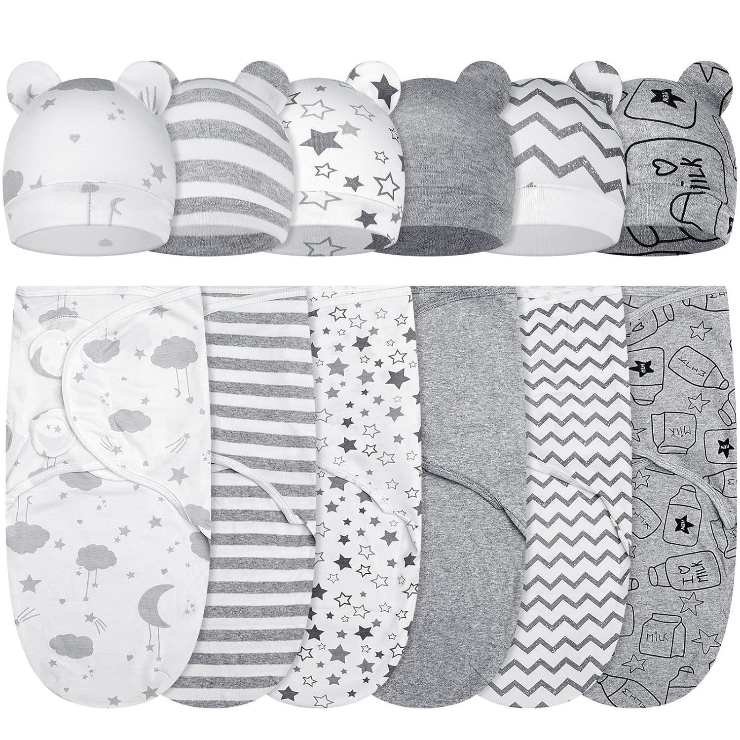 Soft Cotton Baby Swaddle Set - 6 Pack