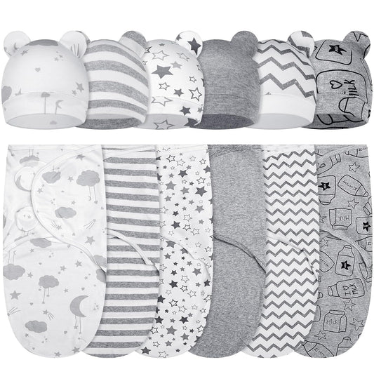 Soft Cotton Baby Swaddle Set - 6 Pack