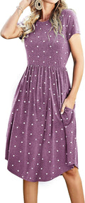 Knee-Length Women's Dress with Pockets for Summer by Simier Fariry