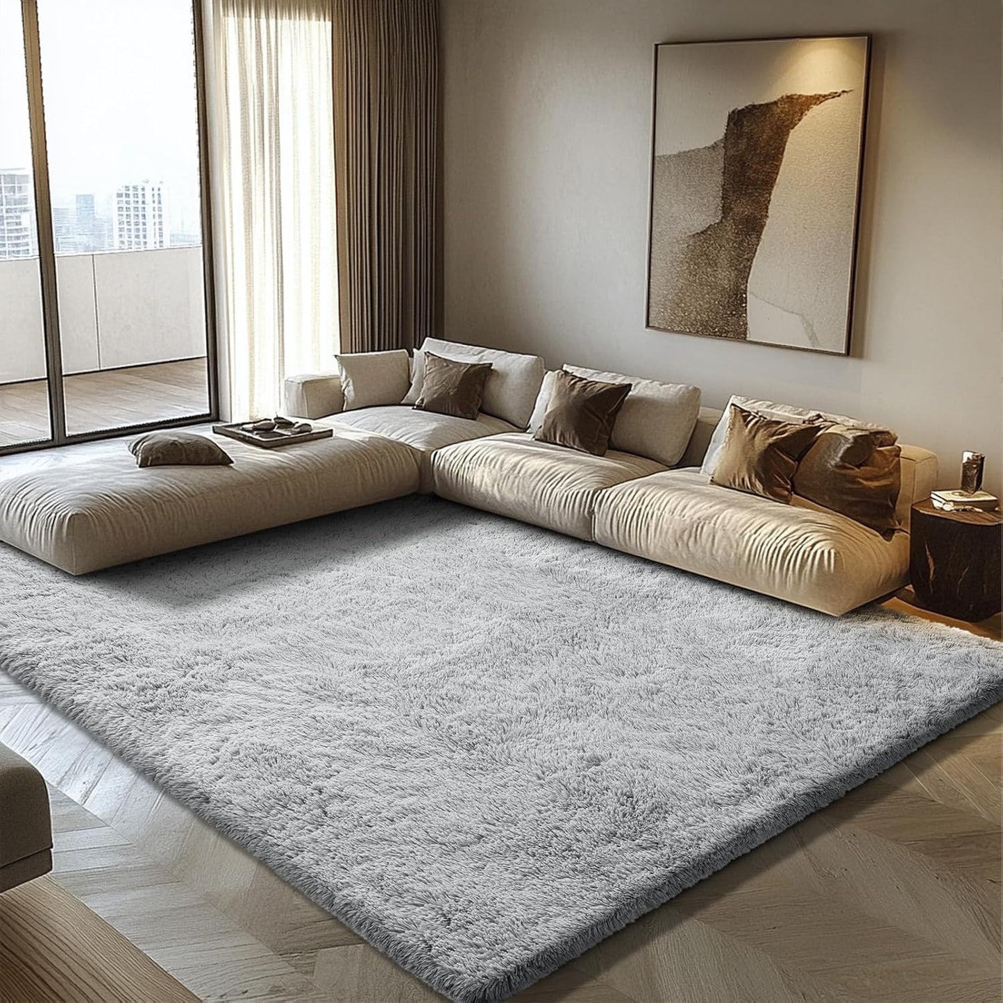 Fluffy Area Rugs 8x10 for Living Room and Bedroom Decor