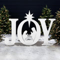 Outdoor JOY Nativity Yard Sign 46in Silhouette - Weather Resistant