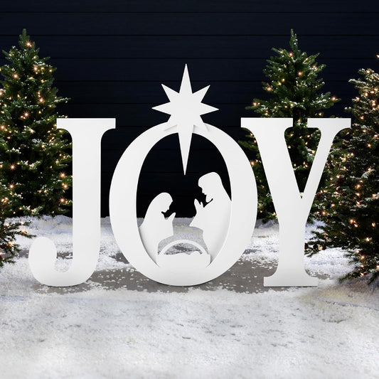 46in Outdoor JOY Christmas Nativity Decoration for Your Yard