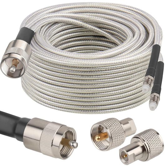 Dual CB Antenna Coax Cable 50FT for Optimal Signal Transfer