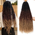 Passion Twist Crochet Hair 22 in Ombre Brown Pre-twisted - Easy