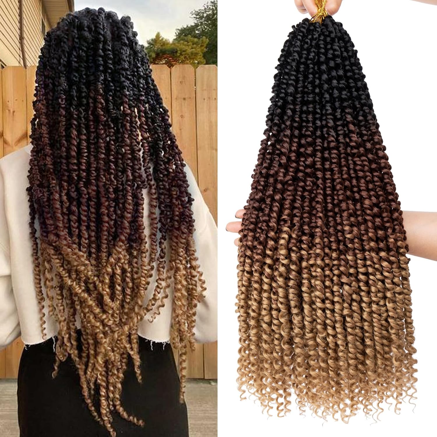 Leeven 22 Inch Pre-twisted Passion Twist Crochet Hair for Braiding