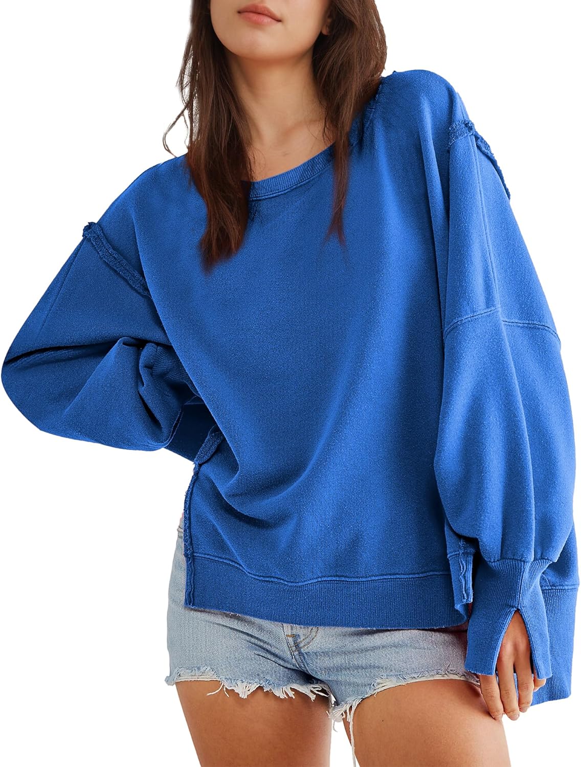Hixiaohe Women's Oversized Sweatshirt - Cozy Fall Style