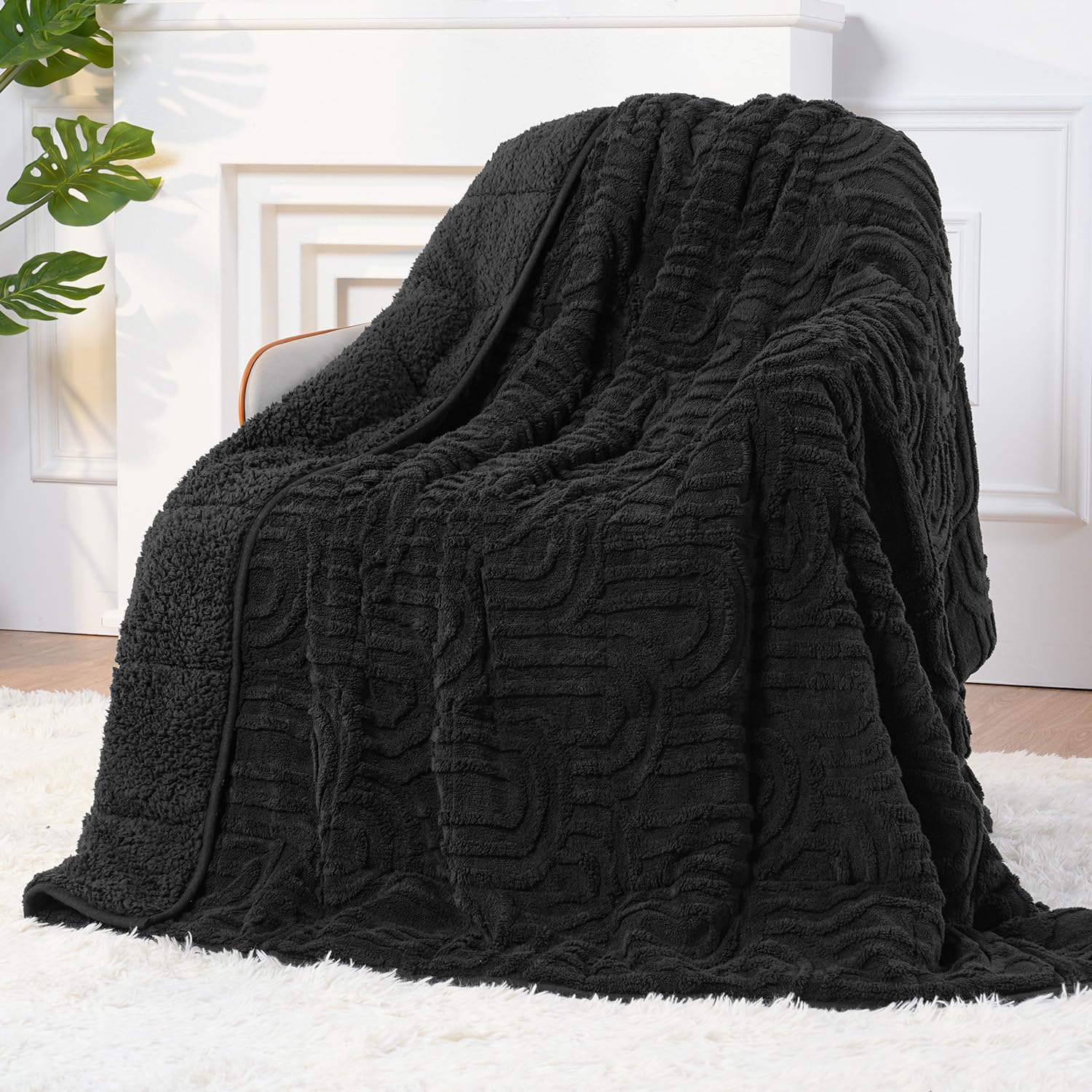 Sherpa Fleece Weighted Blanket for Cozy Sleep and Relaxation