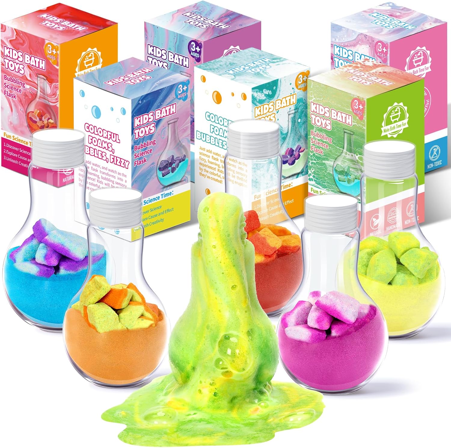 Non-Toxic Kids Bath Bombs - Fun Science Toys