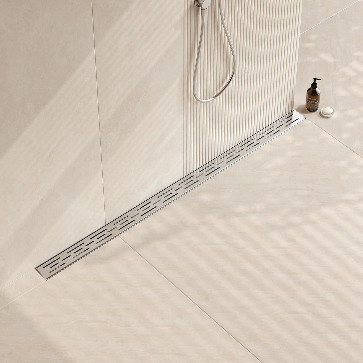 Neodrain 48 Inch Rectangular Linear Shower Drain with Grate