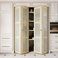 Bifold Doors 72in x 80in 3-Lite Tempered Frosted Glass Closet Door