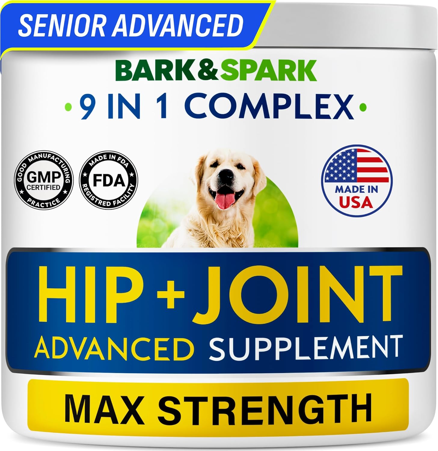 Senior Advanced Glucosamine Chondroitin for Dogs - 120Ct