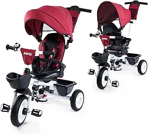 EOOWOY Baby Trike 6-in-1 Kids Tricycle for Ages 18 Months to 5 Years