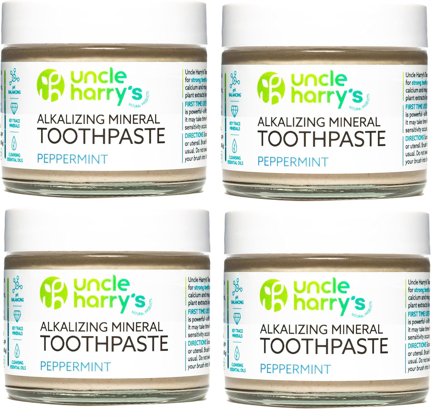 Uncle Harry's Peppermint Remineralizing Toothpaste for Fresh Breath