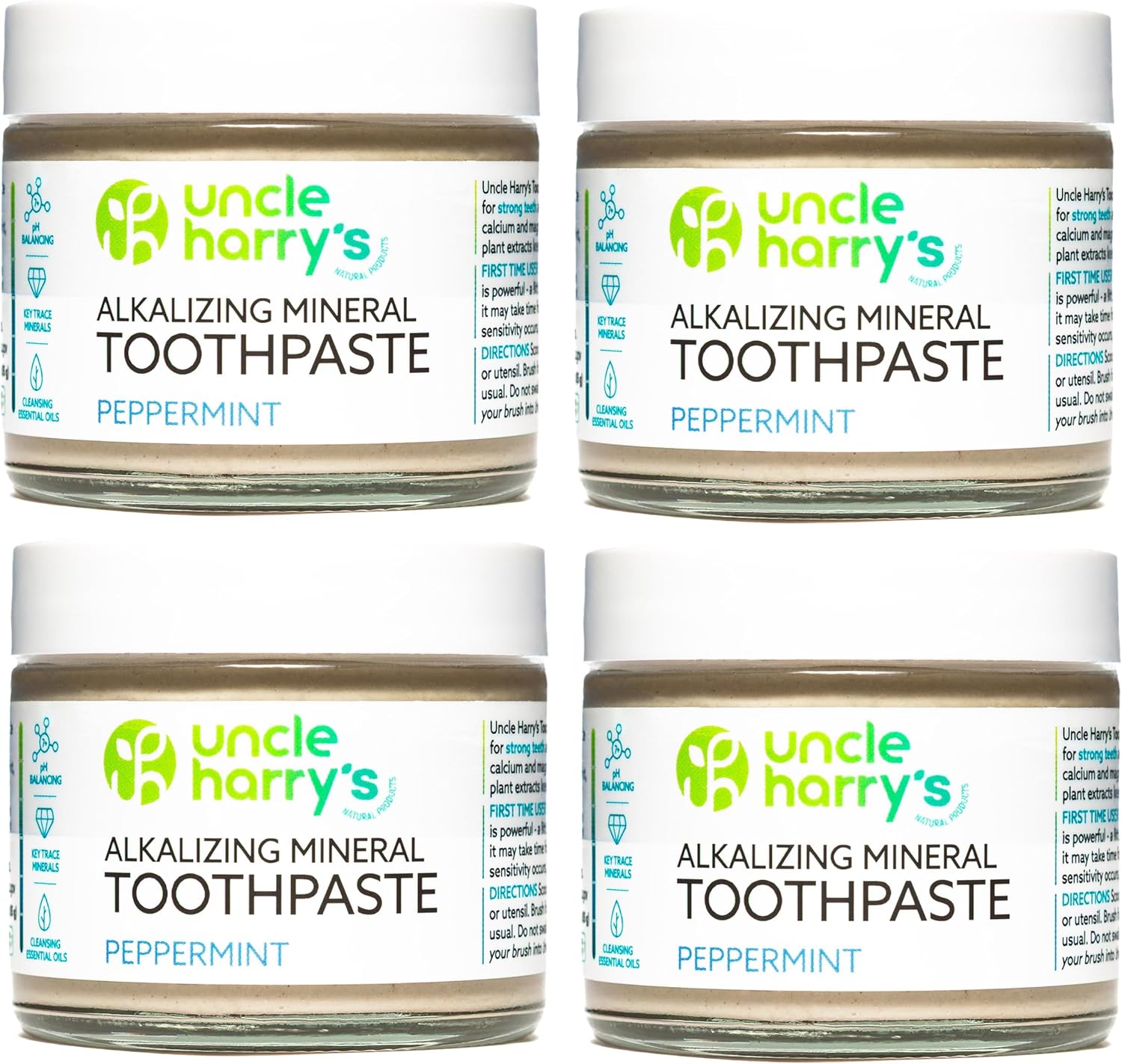 Uncle Harry's Peppermint Remineralizing Toothpaste for Fresh Breath