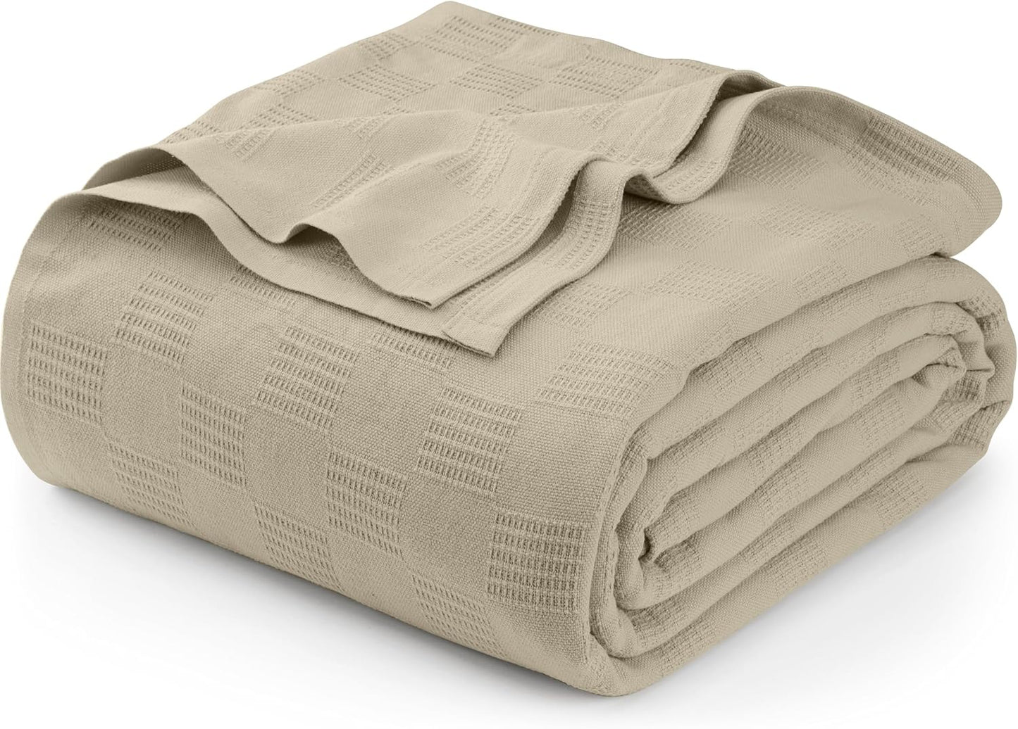 Utopia Bedding Khaki Cotton Blanket - Soft and Breathable 90x108