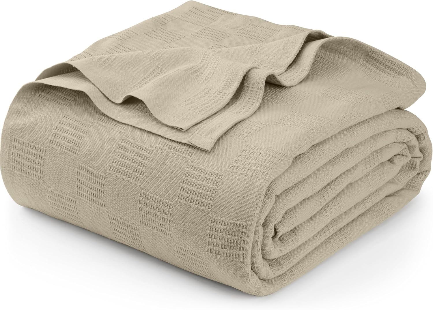 Utopia Bedding Khaki Cotton Blanket - Soft and Breathable 90x108