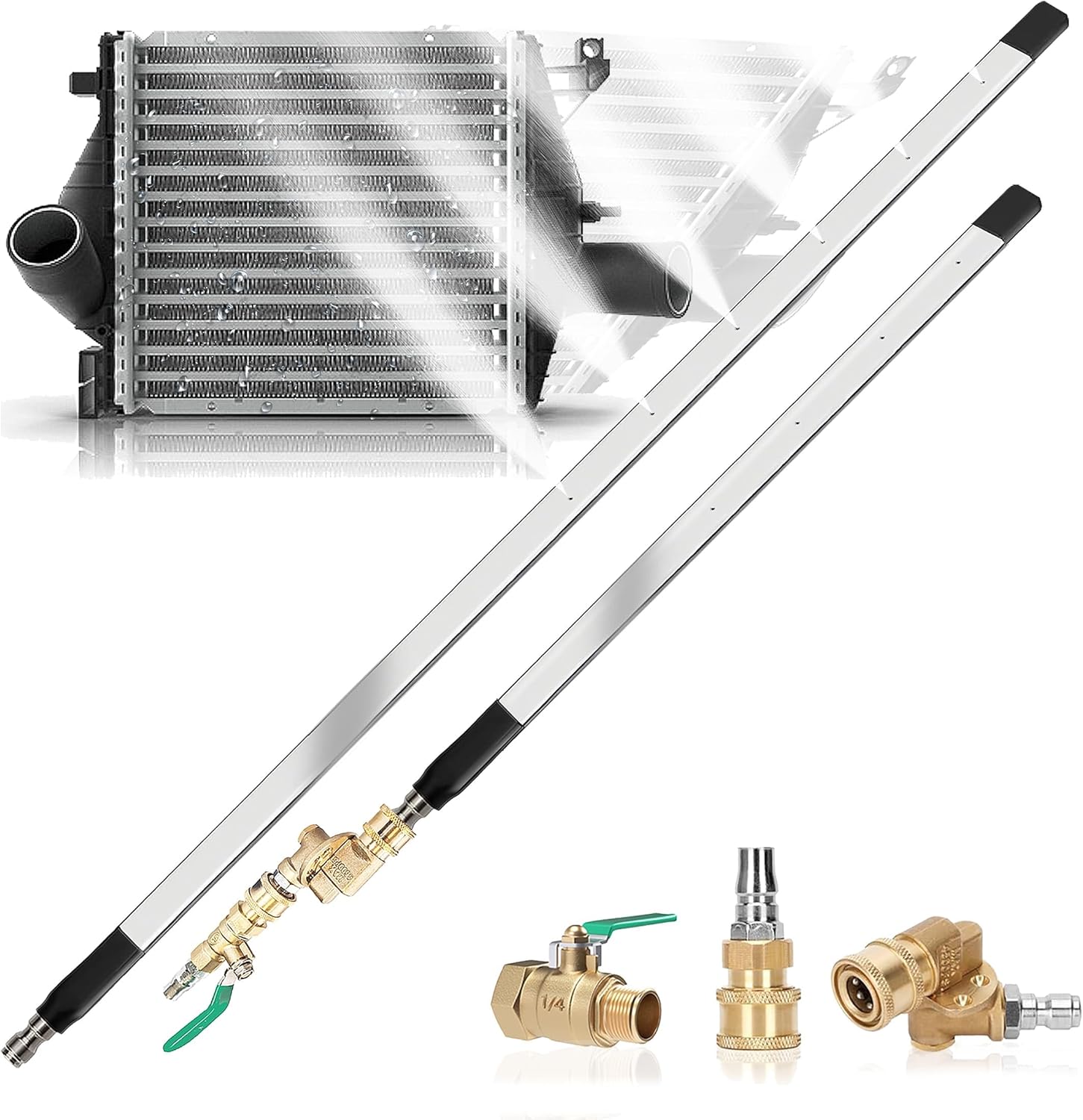 47in & 24in Radiator Cleaning Wand Set for Heavy Equipment